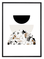 Load image into Gallery viewer, Afro Terrazzo Half Circles