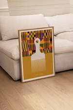 Load image into Gallery viewer, Kente Afro Comb Print Nr.2