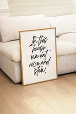 Load image into Gallery viewer, In This House We Eat Rice Print