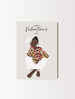 Load image into Gallery viewer, Black Girl Valentine's Day Card Akua Home