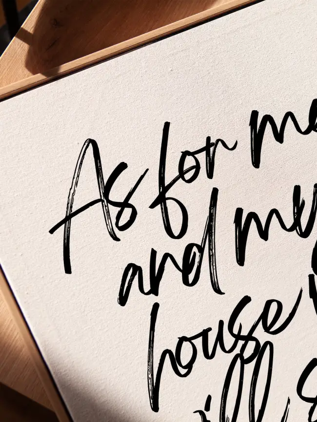 As For Me And My House - Canvas Art