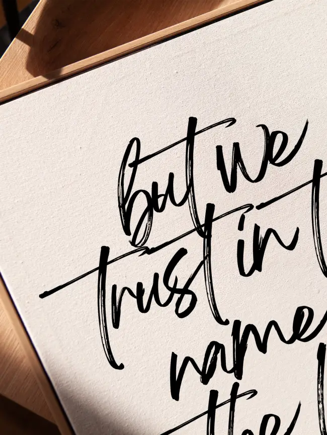 But We Trust In the Name - Canvas Art