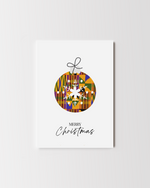 Load image into Gallery viewer, Kente Christmas Bauble Card