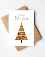 Load image into Gallery viewer, African Kente Christmas Tree Card