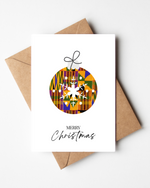 Load image into Gallery viewer, Kente Christmas Bauble Card