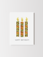 Load image into Gallery viewer, Kente Birthday Candles Greeting Card Akua Home