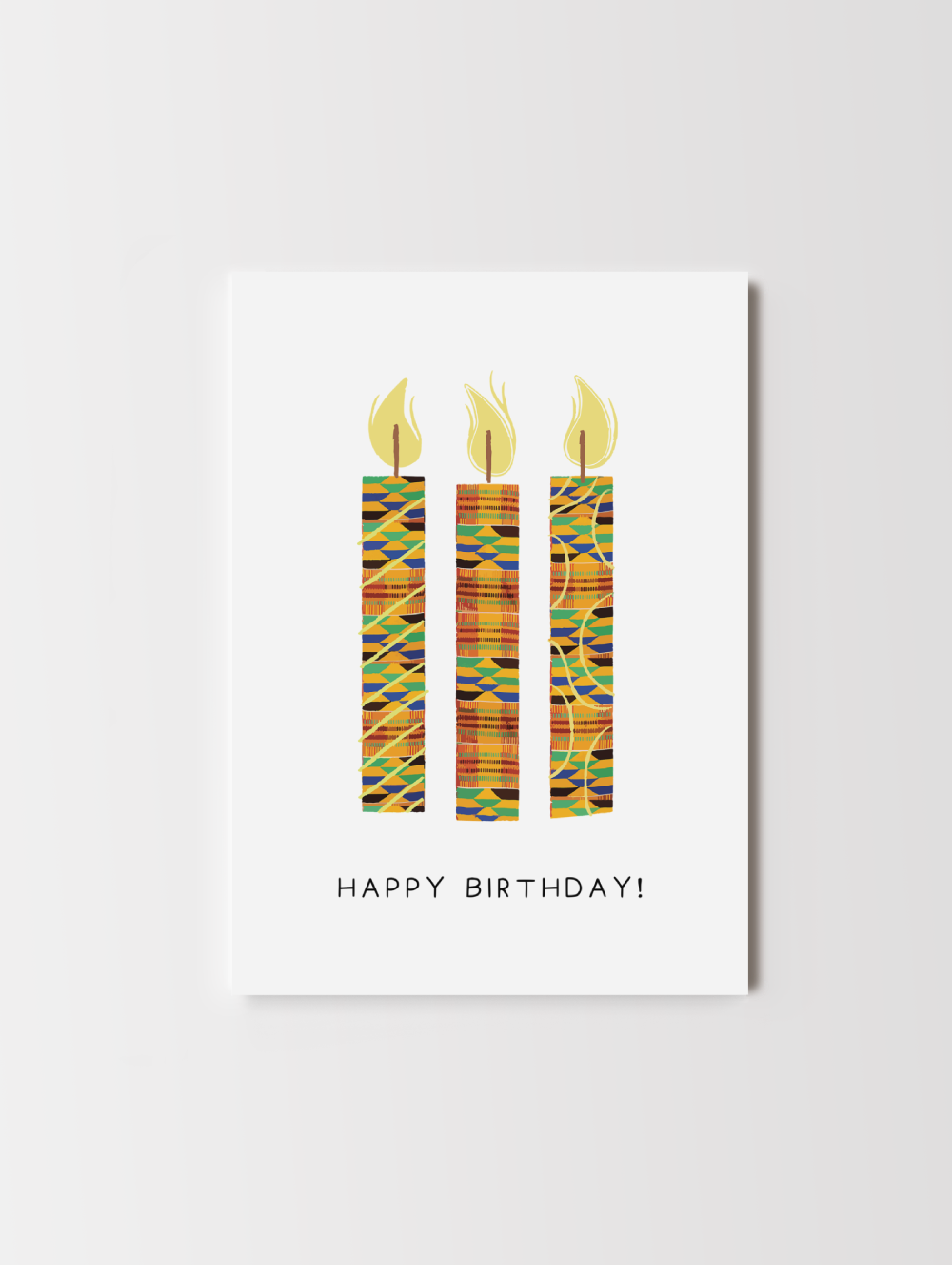 Kente Birthday Candles Greeting Card Akua Home