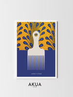 Load image into Gallery viewer, Afro Comb Wax Fabric Print