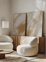 Load image into Gallery viewer, Abstract Golden Delight Set of 2 - Canvas Art