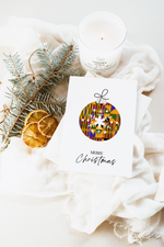 Load image into Gallery viewer, Kente Christmas Bauble Card