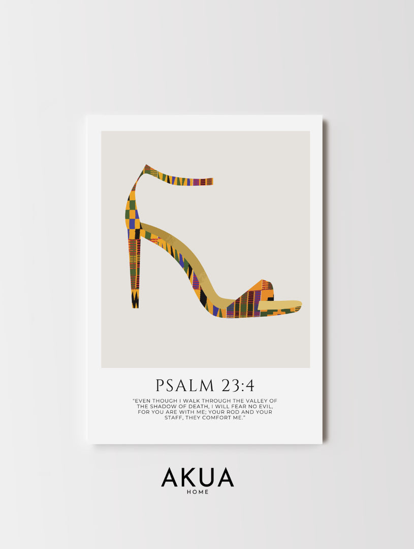 Kente Heel Print Art Print Gift Box