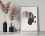 Load image into Gallery viewer, Abstract Strokes Africa - Chocolate
