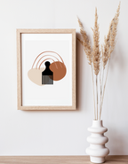 African-inspired abstract artwork featuring a stylised Afro comb motif