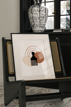 Graphic Afro comb artwork presented with clean lines and balanced composition