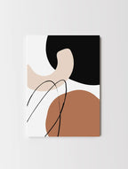 African-inspired abstract wall art with layered shapes and strong visual contrast