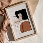 Abstract Afro shapes artwork with varied forms arranged in a balanced layout