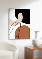 Modern abstract Afro shapes artwork presented with clean composition