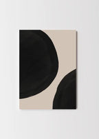 Modern black abstract wall art featuring clean shapes and spacing