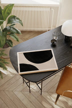 Homepage visual showcasing monochrome abstract wall art