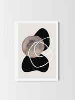 Load image into Gallery viewer, Abstract Black Shapes Print Akua Home 
