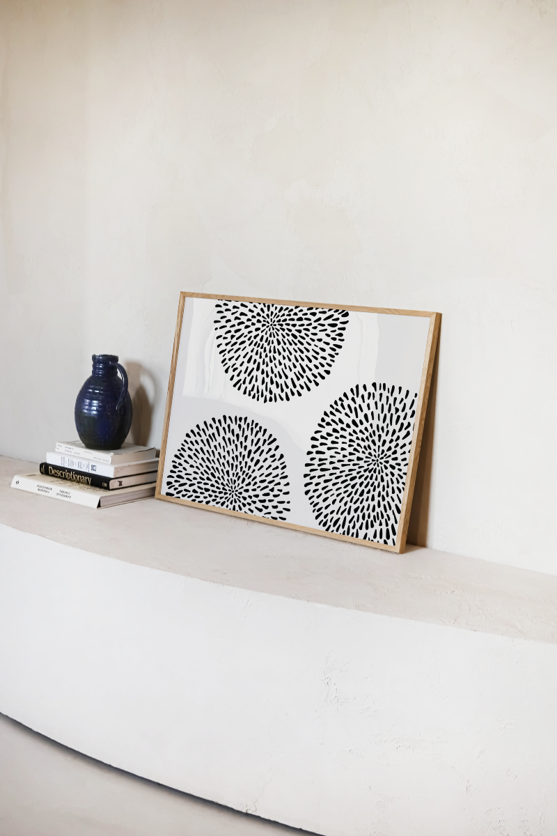 Abstract Dotted Circles Print Akua Home 