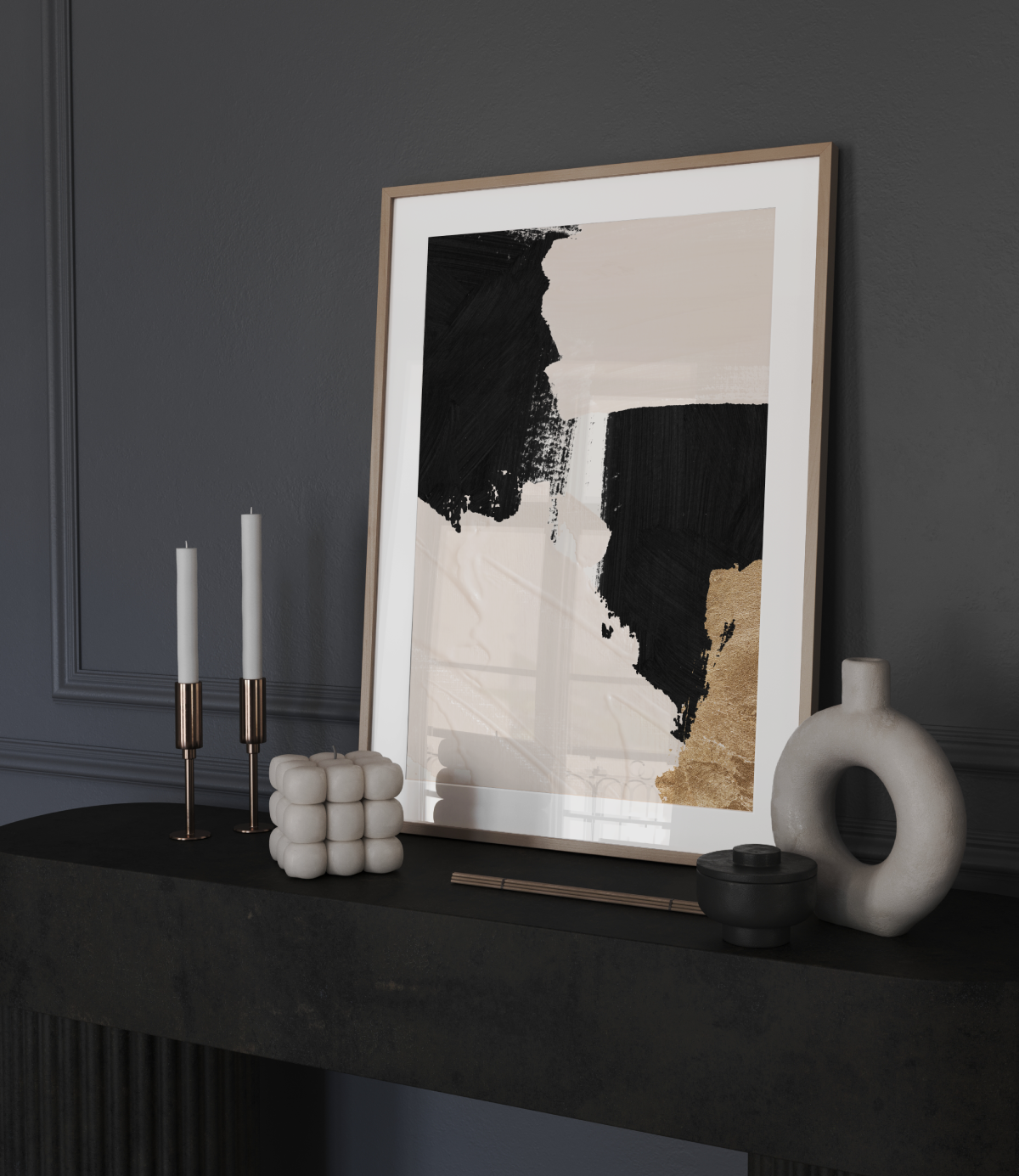 Abstract Gold Dust Print Nr. 3 Akua Home 