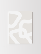 Decorative abstract artwork with bold brush strokes and cultural influence