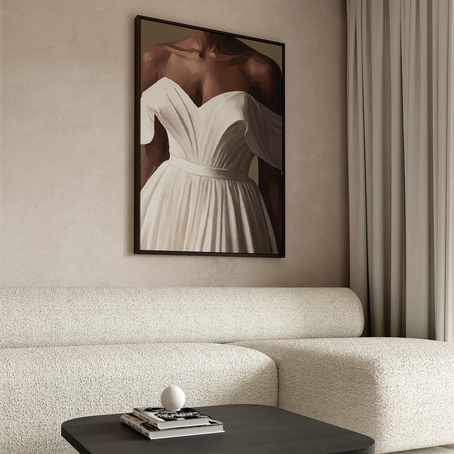 Abstract Lady In Dress Nr.2 - Canvas Art