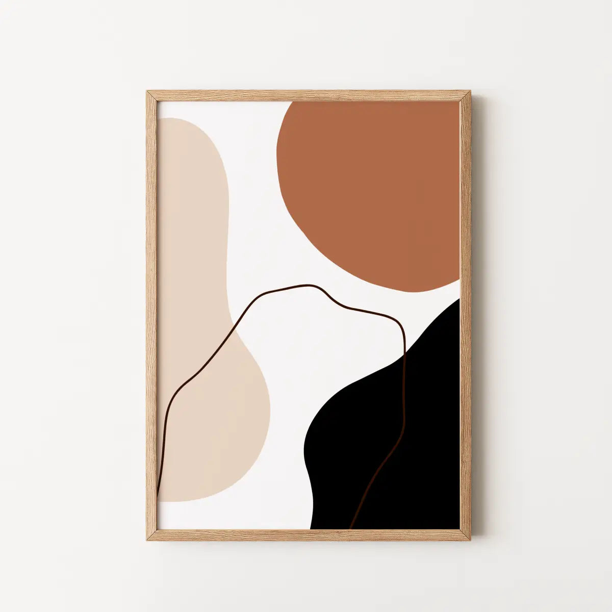 Abstract Shapes Earthy Tones Wall Art