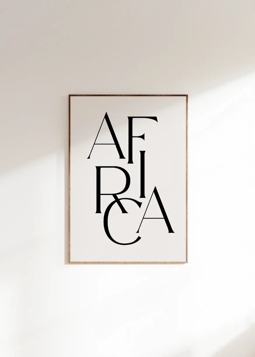 Africa Text Print Akua Home 