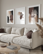 Clean wall setting featuring framed artwork in a bright modern interior.