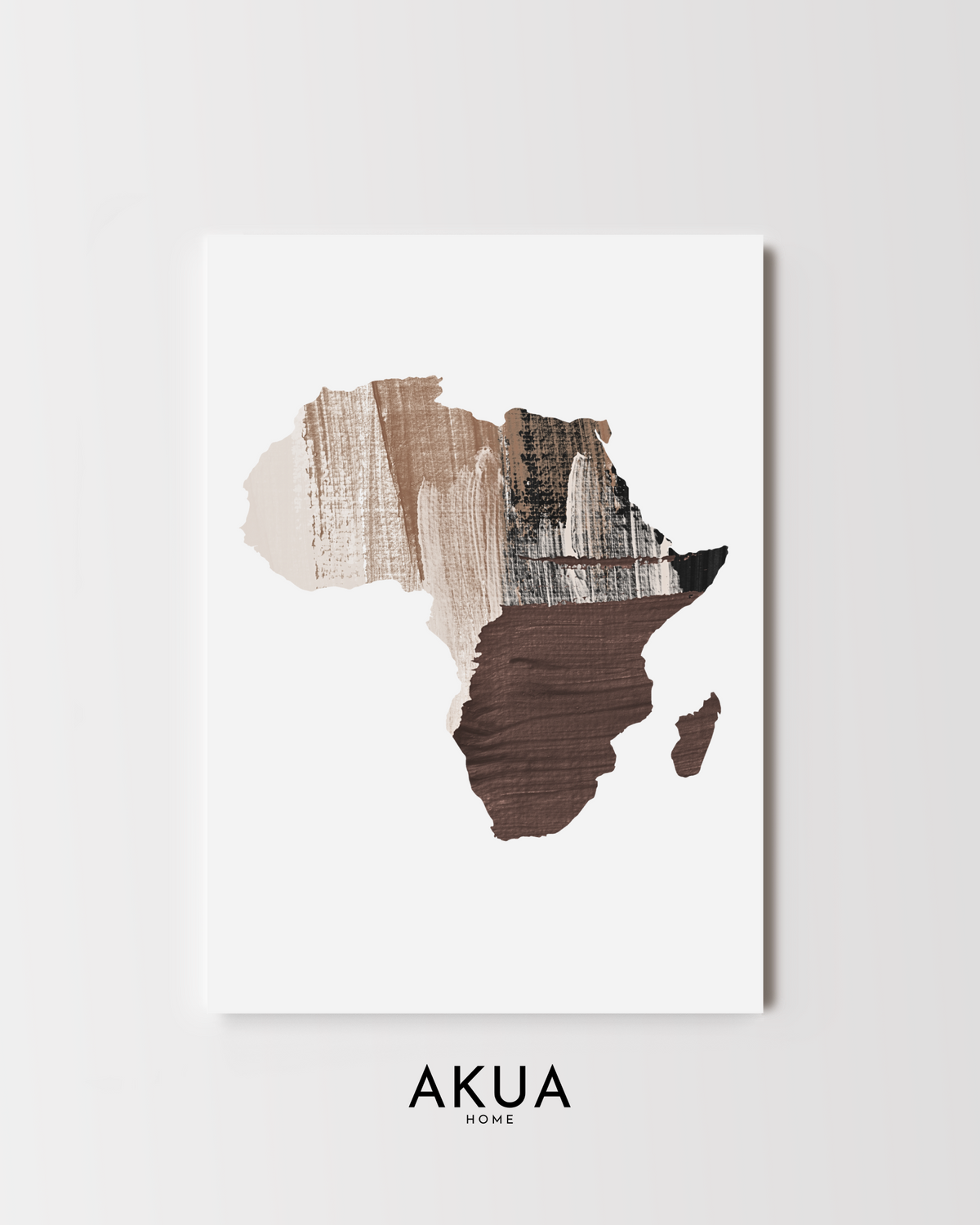 Africa artwork arranged on a wall in a minimalist interior