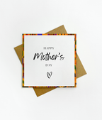 African Mother’s Day card featuring a heartfelt message with cultural design elements