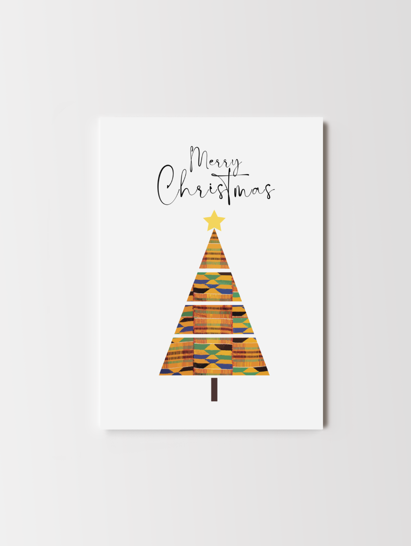 African Kente Christmas Tree Card Akua Home 