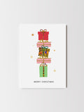 African-inspired Christmas greeting card with a festive message and cultural details