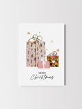 Festive African Christmas greeting card featuring decorative seasonal motifs