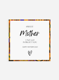African-inspired Mother’s Day card with a sweet illustrated style and warm tones