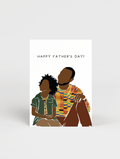 African-inspired Father’s Day card with strong typography and colour accents