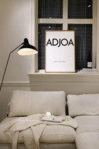Akan female name wall art print with minimalist typography and cultural meaning