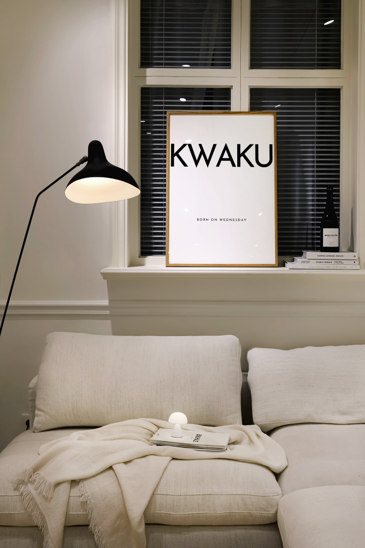 Akan Male Names Print: Kojo - Kwasi Akua Home 