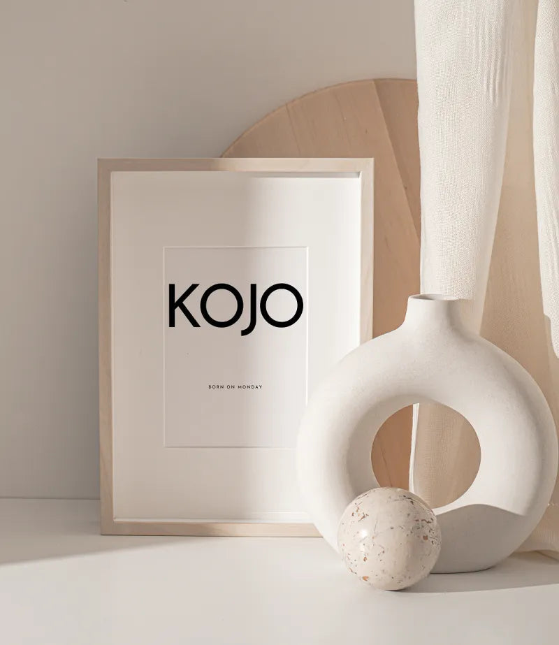 Akan Male Names Print: Kojo - Kwasi Akua Home 