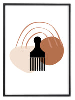 Load image into Gallery viewer, Abstract Afro Comb Print
