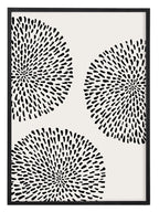 Abstract dotted circles artwork with a balanced geometric composition