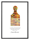 Homepage visual featuring African-inspired wall art displayed in a modern interior