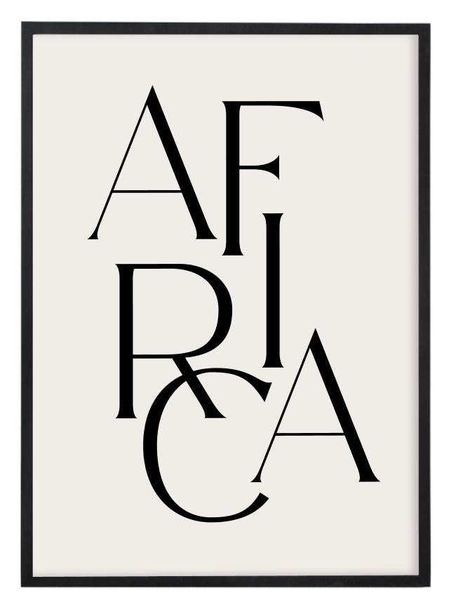 Africa Text Print