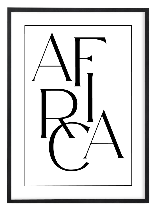 Africa Text Print Nr.2