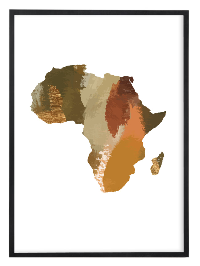 Africa Paint Strokes Print