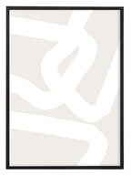 Abstract line artwork with layered linear forms and balanced spacing