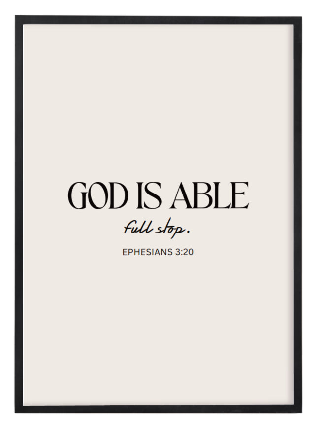 God Is Able Print