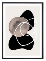 Load image into Gallery viewer, Abstract Black Shapes Print
